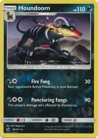 Crimson Invasion Houndoom #59/111 reverse holo